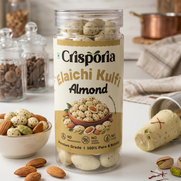 Elaichi Kulfi Almonds | Desi Cardamom Treats