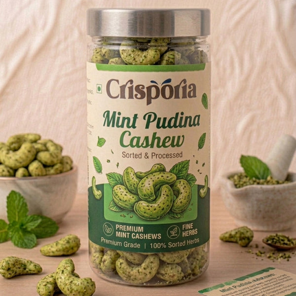 Mint Pudina Cashews | Cooling Masala Crunch